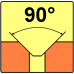 Záhlbník s valcovou stopkou, kužeľový 90°, 221625.2